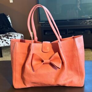 RED Valentino Pink Tote with Bow Detail